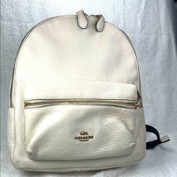 Coach Handbags - Coach 2020 Off-White Leather Backpack
